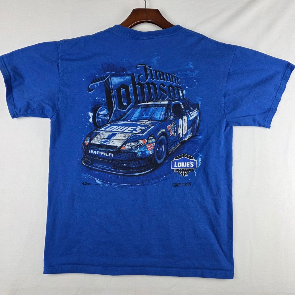 Chase Authentics NASCAR Jimmie Johnson 48 Lowes Racing Blue Graphic T-Shirt L - Picture 6 of 7
